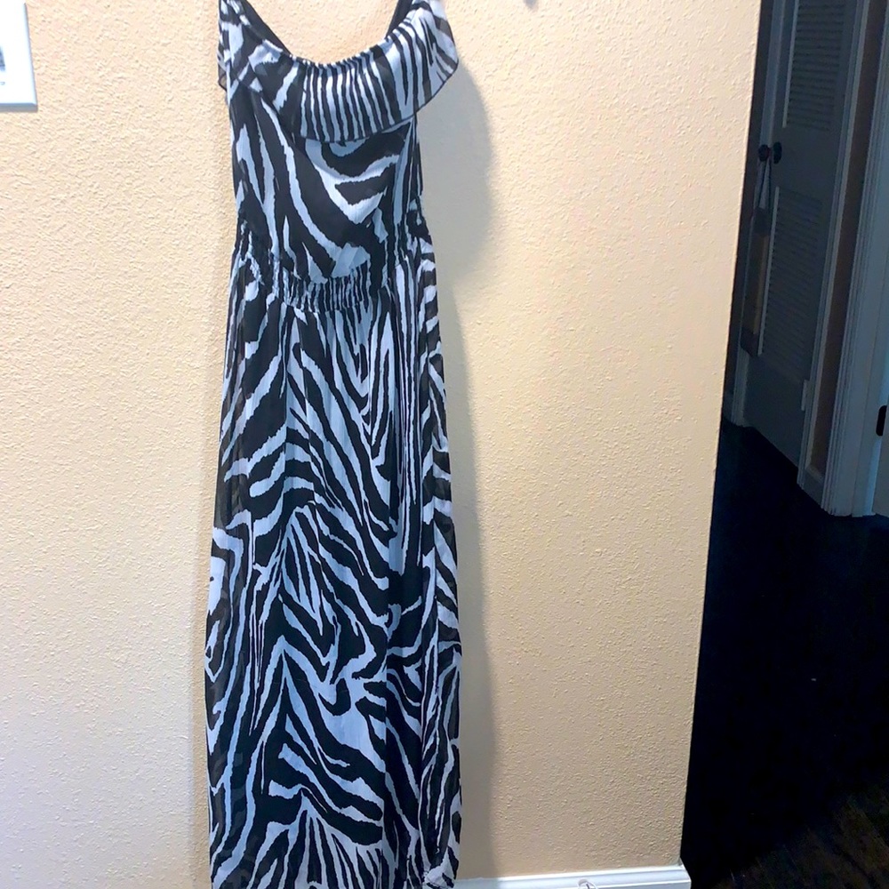 Strapless Zebra Maxi
